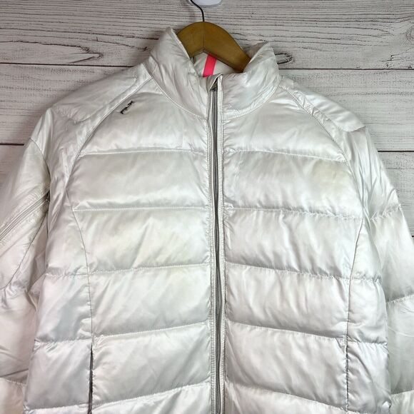 Ralph Lauren RLX Down Puffer Zip White Jacket Women’s Size S - Picture 3 of 13